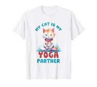 Mon Chat est Mon Partenaire de Yoga drôle T-Shirt