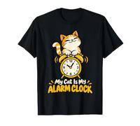 Mon Chat est Mon réveil Funny Cat Lover Morning T-Shirt