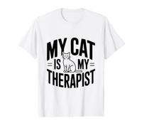 Mon Chat est Mon thérapeute Amoureux des Chats T-Shirt Graphique avec Valeur