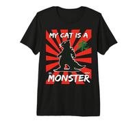 Mon Chat est Un Monstre - Motif Chat Amusant Kajju T-Shirt Haut de Gamme