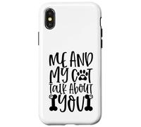 Mon Chat et Moi parlons de toi, Empreinte de Patte, Message pour Toujours Coque pour iPhone X/XS