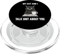 Mon Chat et Moi parlons de toi Un Chat drôle et Plein de colère PopSockets PopGrip pour MagSafe