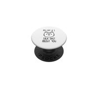 Mon Chat et Moi parlons Mal de toi, drôle d'amoureux des Chats PopSockets PopGrip Adhésif