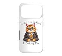 Mon Chat gère Cette Maison, Je paie Juste Un Loyer pour Les Amoureux des Chats Coque pour iPhone 17 Pro