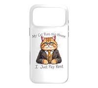 Mon Chat gère Cette Maison, Je paie Juste Un Loyer pour Les Amoureux des Chats Coque pour iPhone 17 Pro Max