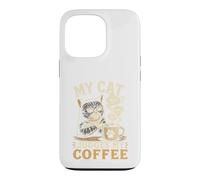 Mon Chat Juge Mon Café Rituel Matinal Propriétaire Club Coque pour iPhone 13 Pro