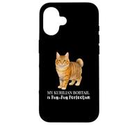 Mon Chat Kurilian Bobtail est la Perfection des Pompons Coque pour iPhone 16