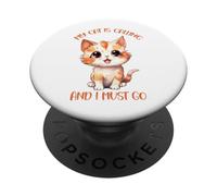 Mon Chat m'appelle et Je Dois y Aller PopSockets PopGrip Adhésif