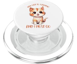 Mon Chat m'appelle et Je Dois y Aller PopSockets PopGrip pour MagSafe