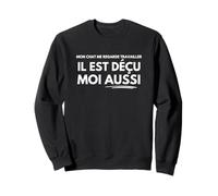 Mon Chat me Regarde Travailler Il est Déçu Moi Aussi Humour Sweatshirt