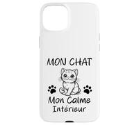 Mon Chat Mon Calme intérieur Drôle Chats Coque pour iPhone 15 Plus