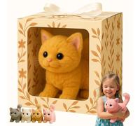 Mon Chat réaliste - Chaton robotique réaliste avec IA, Chat Robot interactif Qui Marche, miaule et remue la Queue, Cadeau de Compagnon pour Enfants et Adultes, Nouveau modèle 2025 Yellow