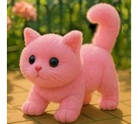 Mon Chat réaliste de Toy-Bring Joy et Chaleur et Chaleur, Un Animal en Peluche électrique - de Nouveaux Jouets de Chat interactifs Peuvent Marcher et Parler, des Animaux Mignons Toys for Girls Boys