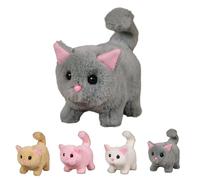 Mon Chat Réaliste,Jouet - Apporte Joie Et Chaleur sans Fin,Nouveau Chaton Robot IA 2025,Chat Jouet Qui Marche,Miaule Et Remue La Queue (Gris)