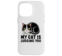 Mon Chat Te Juge Coque pour iPhone 14 Pro Max