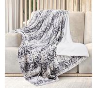Mon Chateau Couverture imprimée en flanelle texturée ultra pelucheuse - Parfaite pour le canapé, le canapé ou le lit Queen Size, 152,4 x 177,8 cm (abstrait)