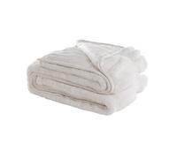 Mon Chateau Couverture réversible en Fausse Fourrure de Luxe pour canapé, canapé ou lit - Couverture en Peluche Douce et Confortable pour Dormir ou décorer la Maison, 152,4 x 178 cm (Ivoire)