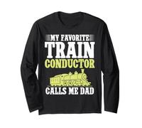 Mon Chef de Train préféré m'appelle Papa du Chef d'orchestre de Train Manche Longue