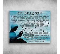 Mon Cher Fils, Souviens-Toi Juste Que Tu Es Plus Courageux Que Tu Ne Le Penses, Affiche Cadeau Pour Femmes Hommes, Cadeau Pour La Maison 40 X 60 Cm Sans Cadre