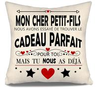 Mon Cher Petit-Fils Nous Avons essayé de trouver Le Cadeau Parfait pour toi mais tu Nous as déjà Housses de Coussin Amusantes pour Petit-Fils Cadeau d'anniversaire Cadeau de Noël (Petit-Fils - b)