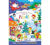 Collectif – Mon cherche et trouve à déplier Noël – Déplie 5 scènes, 200 illustrations – Cartonné