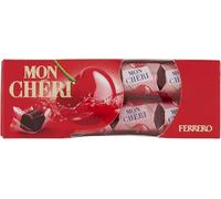 Mon Chéri - Bonbons au Chocolat Noir Fourrés à la Liqueur de Cerise - Boîte de 15 Unités - 186 g