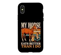 Mon Cheval Mange Mieux Que Moi Coque pour iPhone X/XS
