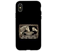 Mon Cheval Mange Mieux Que Moi Directeur d'écurie équestre Coque pour iPhone X/XS