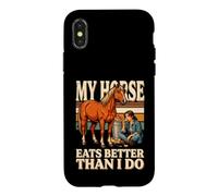 Mon Cheval Mange Mieux Que Moi. Humour équestre Coque pour iPhone X/XS