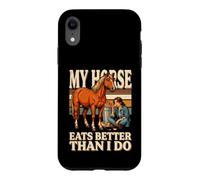 Mon Cheval Mange Mieux Que Moi. Humour équestre Coque pour iPhone XR