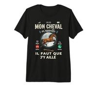 Mon Cheval m'appelle Motif Équitation Cavalier et Cavalière T-Shirt Haut de Gamme