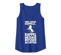 Mon Cheval m'appelle Rappel Cheval Débardeur, Femme, Bleu Royal, XL