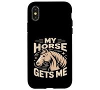 Mon Cheval me Donne Un Cavalier Amateur de Chevaux Coque pour iPhone X/XS