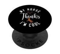 Mon Cheval Pense Que Je suis Cool PopSockets PopGrip Adhésif
