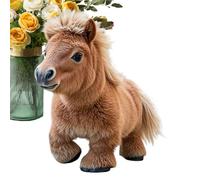 Mon Cheval Robot Réaliste En Peluche - Jouet Cheval Marchant | Jouet Robotique Interactif Intelligent Pour Animaux De Compagnie | Poney De Simulation Électrique Avec Son De Mouvement, Compagnon En Pel