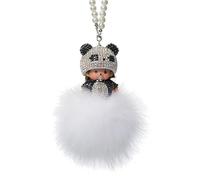 Mon-chichi Kiki Porte-clés en forme de diamant avec peluche, 0, taille unique-Couleur black and white