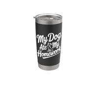 Mon chien a mangé mes devoirs Amoureux des animaux Gobelet isotherme en acier inoxydable double paroi