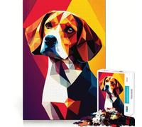 Mon Chien Beagle Puzzle de 1000 pièces pour Adolescents Jeu de réflexion et d'apprentissage Objet d'art à Assembler et à Collectionner (38x52cm)