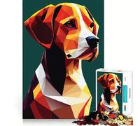 Mon Chien Beagle Puzzle de 1000 pièces pour Adultes Jeu de logique Solide Divertissement Relaxant Bords Nets Cadeau mémorable (38x26cm)