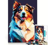 Mon Chien Berger Australien Puzzle 1000 Pièces Adultes Puzzles Cadeaux Amélioration de la Mémoire Loisirs Découpe Fine Décoration Murale (38x52cm)