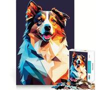 Mon Chien Berger Australien Puzzle Adulte 1000 Pièces Jeu d'exercice Mental apaisant Design à Assembler Cadeau Incroyable (50x75cm)
