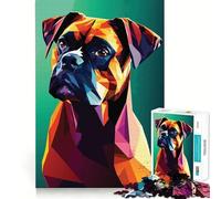 Mon Chien Boxer Puzzle de 1000 pièces pour Adolescents Jeu de logique et d'adresse Décoration Murale Amusante et Facile à Partager (50x75cm)