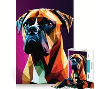 Mon Chien Boxer Puzzle de 1000 pièces pour Adolescents Jeu de réflexion et d'apprentissage Objet d'art à Assembler et à Collectionner (50x75cm)