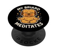 Mon Chien Briard médite Un Art Mignon et drôle PopSockets PopGrip Adhésif