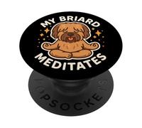 Mon Chien Briard médite Un Art Mignon et drôle PopSockets PopGrip Adhésif