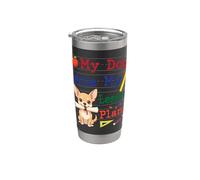 Mon chien chihuahua a mangé mes plans de cours drôles pour papa, maman et professeur Gobelet isotherme en acier inoxydable double paroi