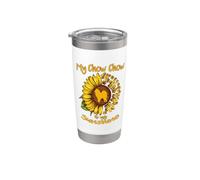 Mon chien Chow Chow est mon rayon de soleil Tournesol Patte Gobelet isotherme en acier inoxydable double paroi