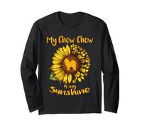 Mon Chien Chow Chow est Mon Rayon de Soleil Tournesol Patte Manche Longue