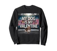 Mon Chien est ma Saint-Valentin Basset Hound Street Graffiti Sweatshirt