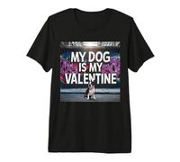 Mon Chien est ma Saint-Valentin Boston Terrier Street Graffiti T-Shirt Haut de Gamme